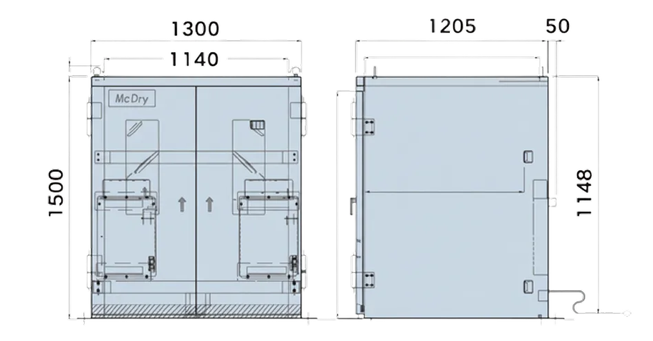 DXU-2000B 寸法図