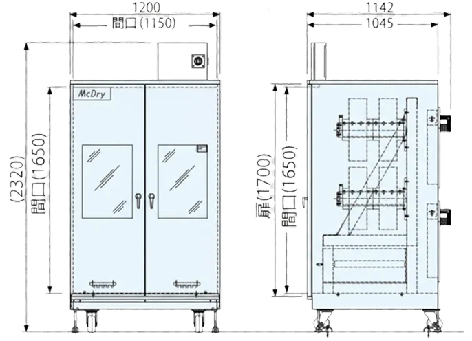 DXU-2200 寸法図