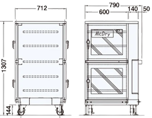 DXU-401D 寸法図