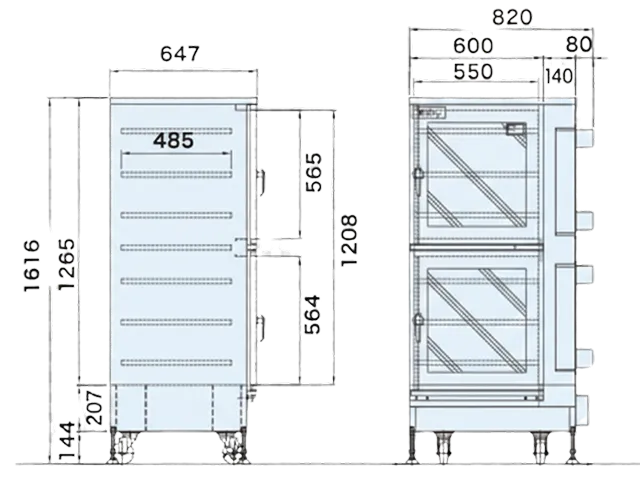 DXU-401SA 寸法図