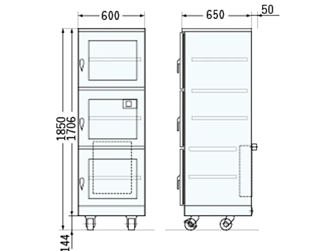DXU-501A 寸法図