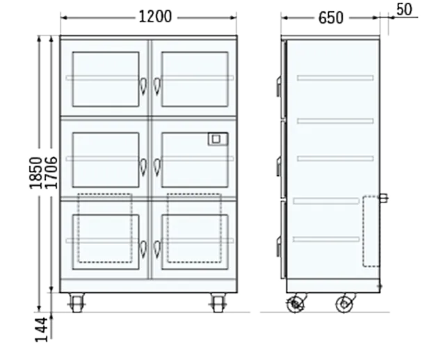 DXU-1001A 寸法図