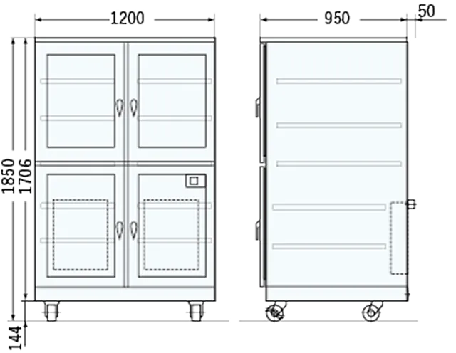 DXU-801A 寸法図