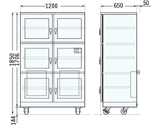 MC-1001A 寸法図